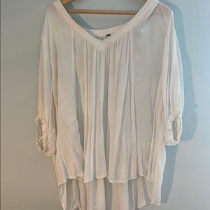 White flowy free people tunic